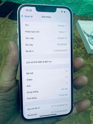 Apple iPhone 13 128GB Bạc 75% pin