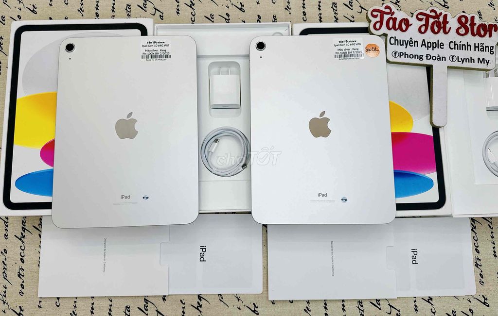 Ipad Gen 10 64G Wifi Silver bạc fulbox zin keng