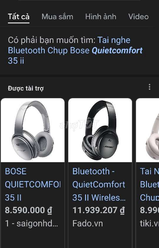 Tai nghe Bluetooth Chụp Bose Quiet Comfort 35 ii