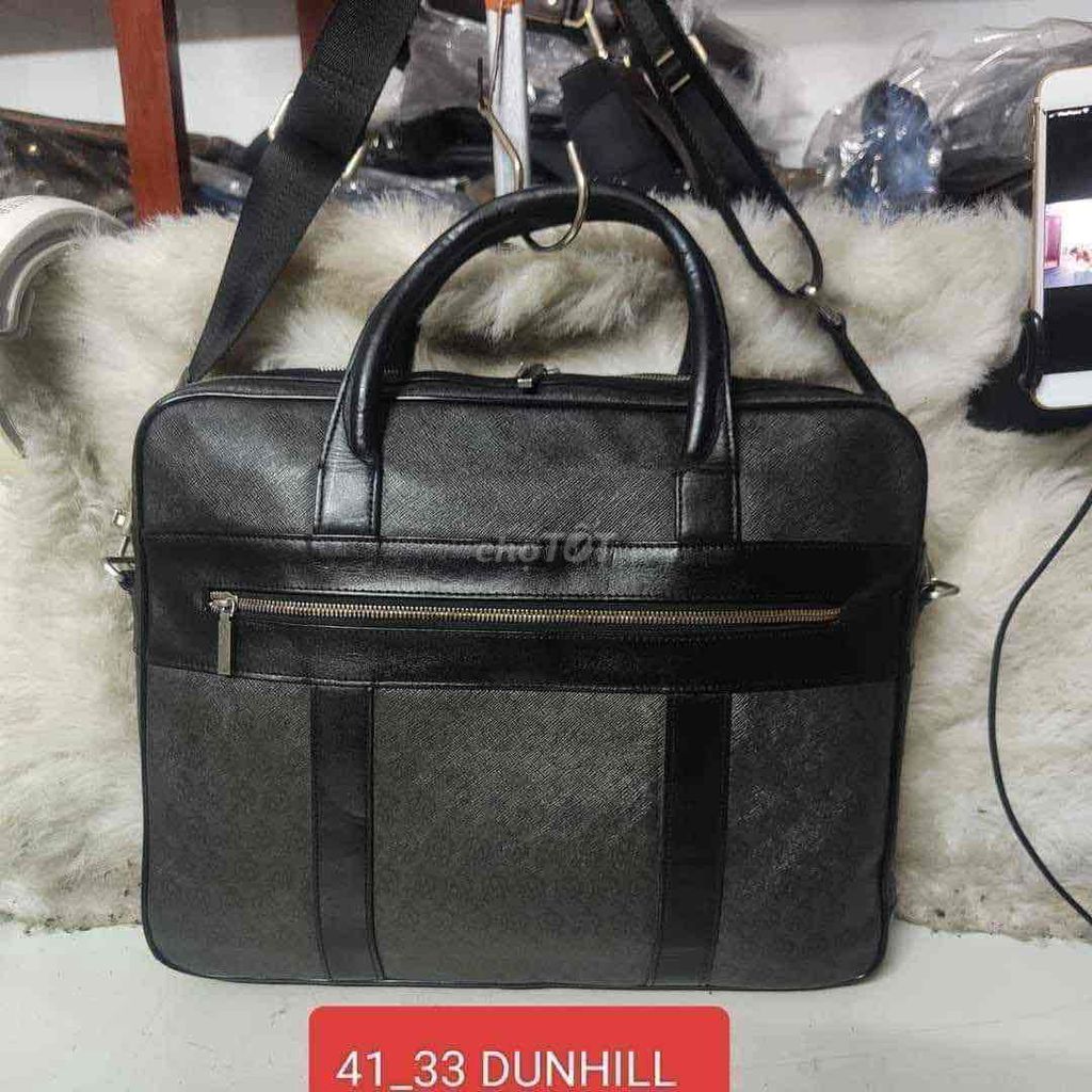 Cặp công sở DUNHILL size 41x33 khuy khoá dập hiệu