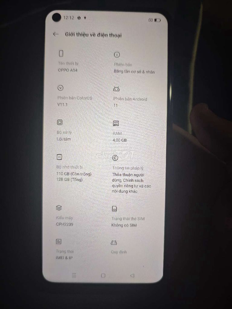 OPPO A54 128GB Xanh. Mua bán Điện thoại tại Huyện Bình Sơn Quảng Ngãi được đăng bởi Hải Ngọc hình 1