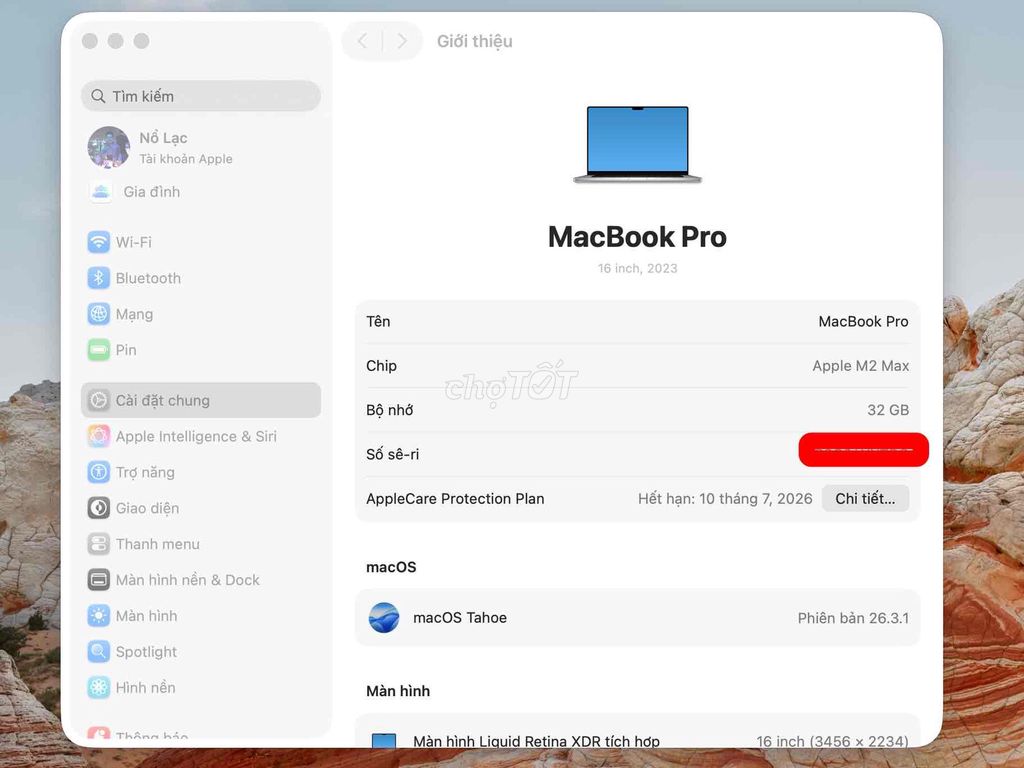 Apple MacBook Pro M2 Max 16 inch 32GB. Mua bán Laptop tại Quận Phú Nhuận Tp Hồ Chí Minh được đăng bởi ho nguyen hình 1