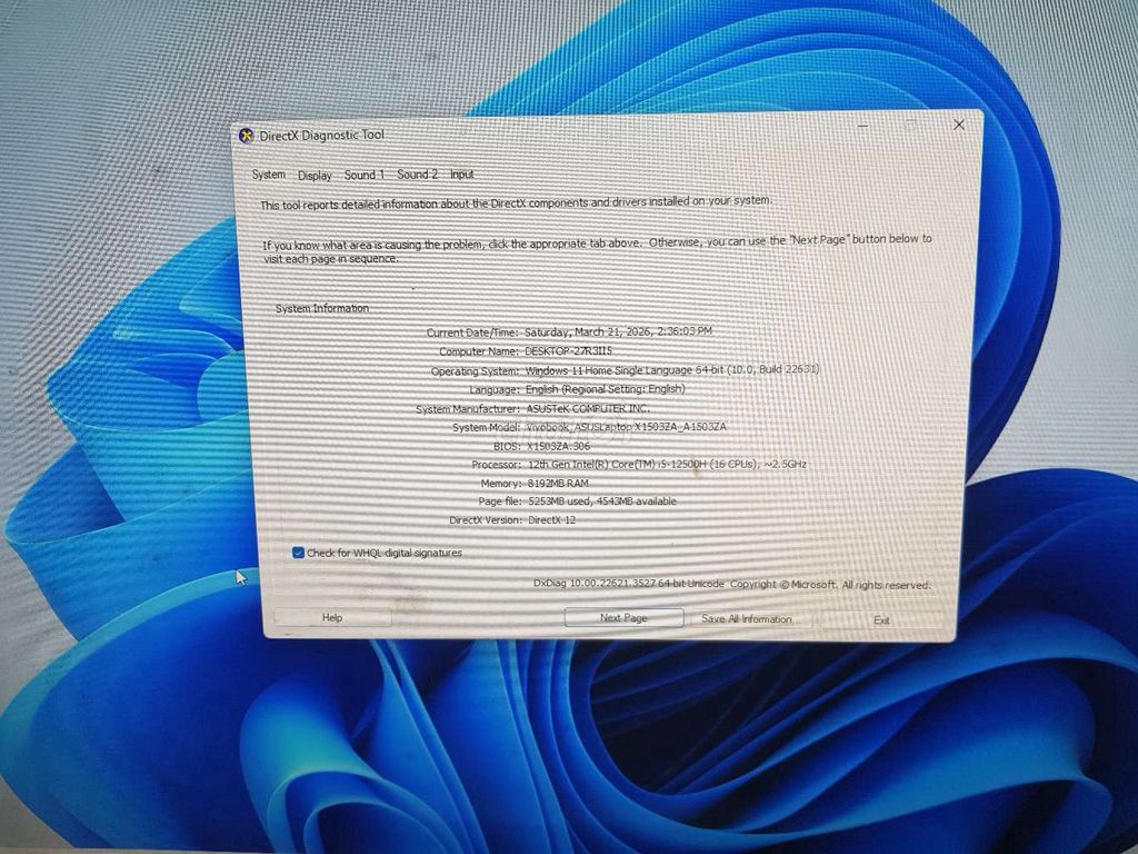 Asus Vivobook A1503Z i5-12500H 15.6 inch 8GB. Mua bán Laptop tại Quận Tân Phú Tp Hồ Chí Minh được đăng bởi Lơi hình 1
