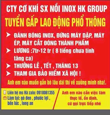 CÔNG TY SẢN XUẤT NỒI INOX HK GROUP