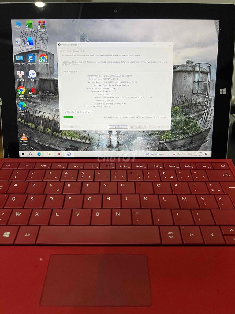 Laptop Microsoft Surface 3 Model 1657 Có bàn phím. Mua bán Laptop tại Quận Bình Thạnh Tp Hồ Chí Minh được đăng bởi Vương Nhựt Dương hình 1