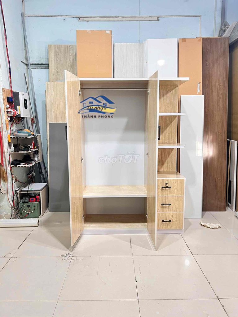 Tủ quần áo Nhựa Đài Loan 1m25x1m80 Vân gỗ. Mua bán Tủ, kệ gia đình tại Thành phố Thủ Đức Tp Hồ Chí Minh được đăng bởi Ngọc Lan hình 1