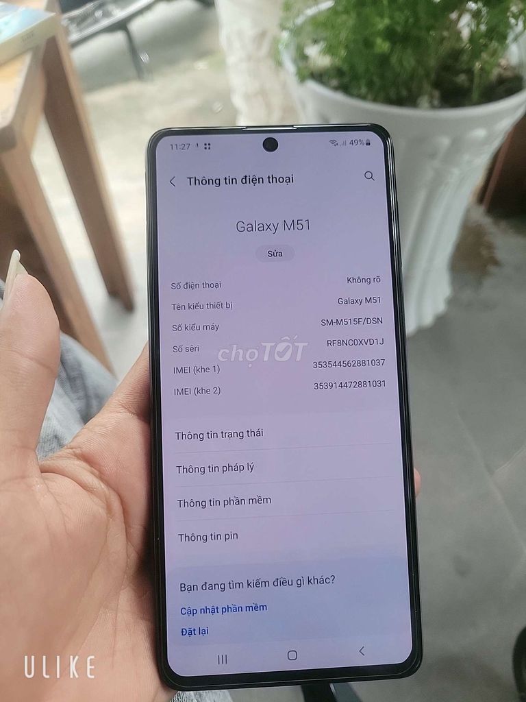 Samsung Galaxy M51 128GB Đen. Mua bán Điện thoại tại Thành phố Thuận An Bình Dương được đăng bởi Nguyễn Minh Tâm hình 1
