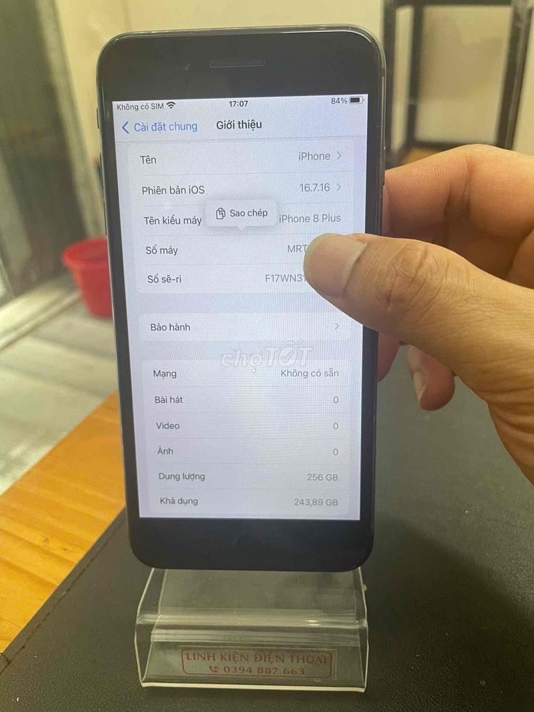 Apple iPhone 8 Plus 256GB Đen. Mua bán Điện thoại tại Quận Đống Đa Hà Nội được đăng bởi Shop điện thoại cũ hình 1