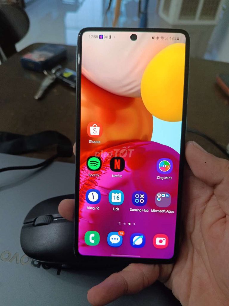 Samsung A71 128GB Xanh ngọc. Mua bán Điện thoại tại Thành phố Dĩ An Bình Dương được đăng bởi sang hình 1