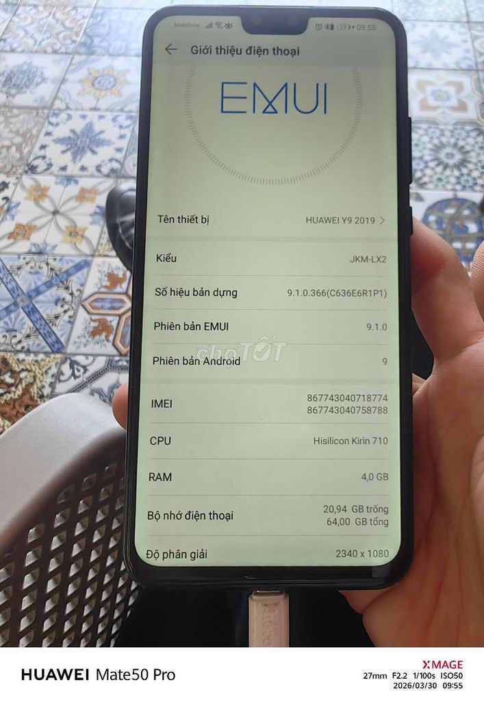 Huawei Y9 2019 Đen 64GB. Mua bán Điện thoại tại Huyện Cần Đước Long An được đăng bởi Nguyễn Thanh Duy hình 1