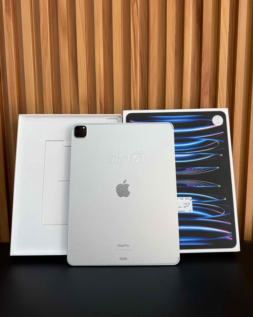 Ipad pro M2 12.9 256gb bản 5G bh 03/2025 TGDĐ