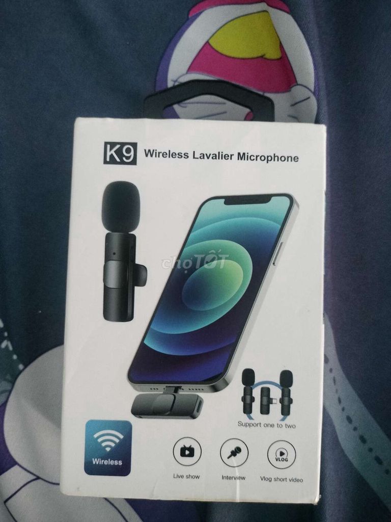 Mic thu âm không dây K9 Đen. Mua bán Tivi, Âm thanh tại Quận Ninh Kiều Cần Thơ được đăng bởi Trần Ngọc Trâm hình 1