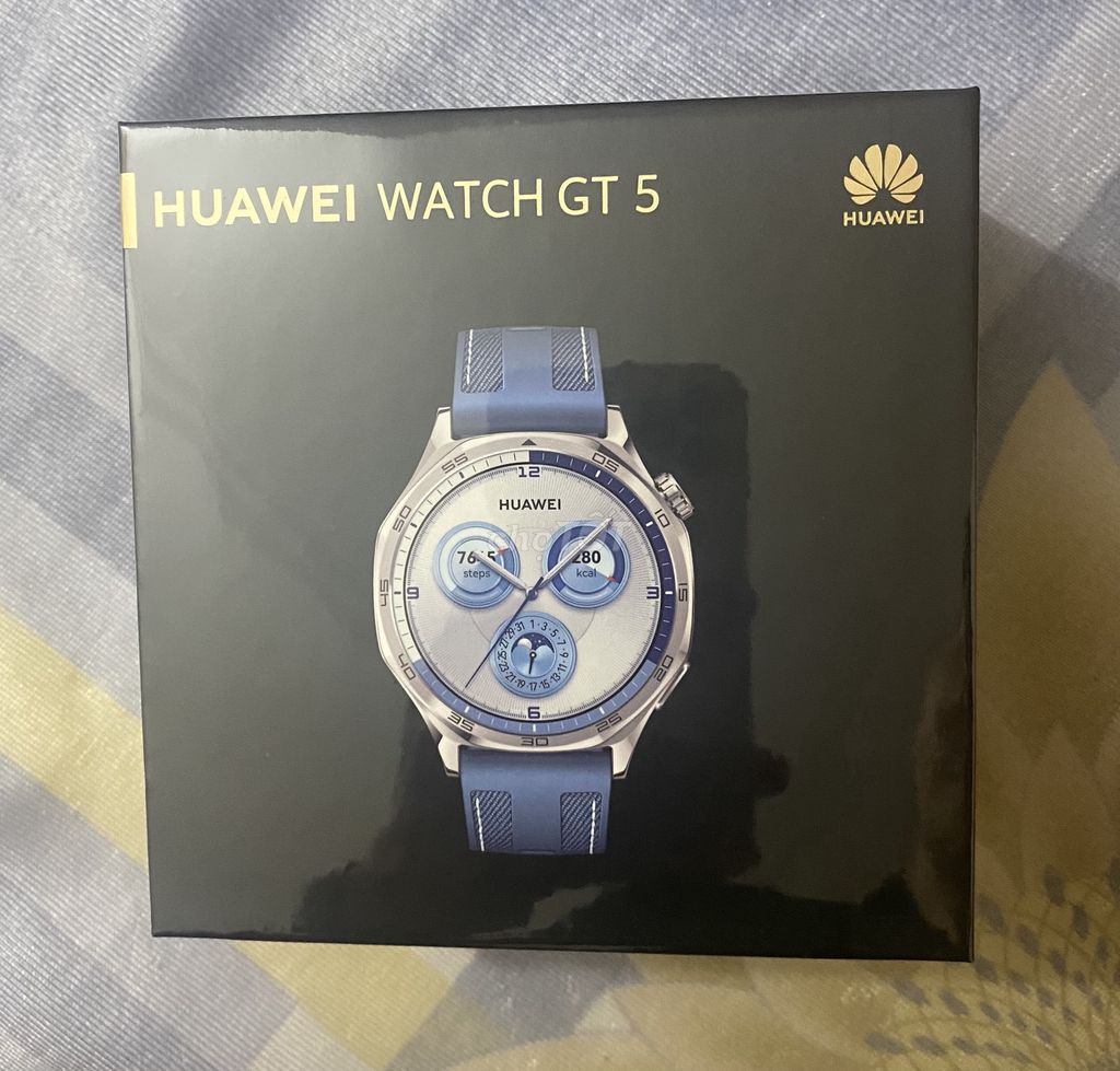 Huawei watch GT5 màu xanh dương newseal chính hãng