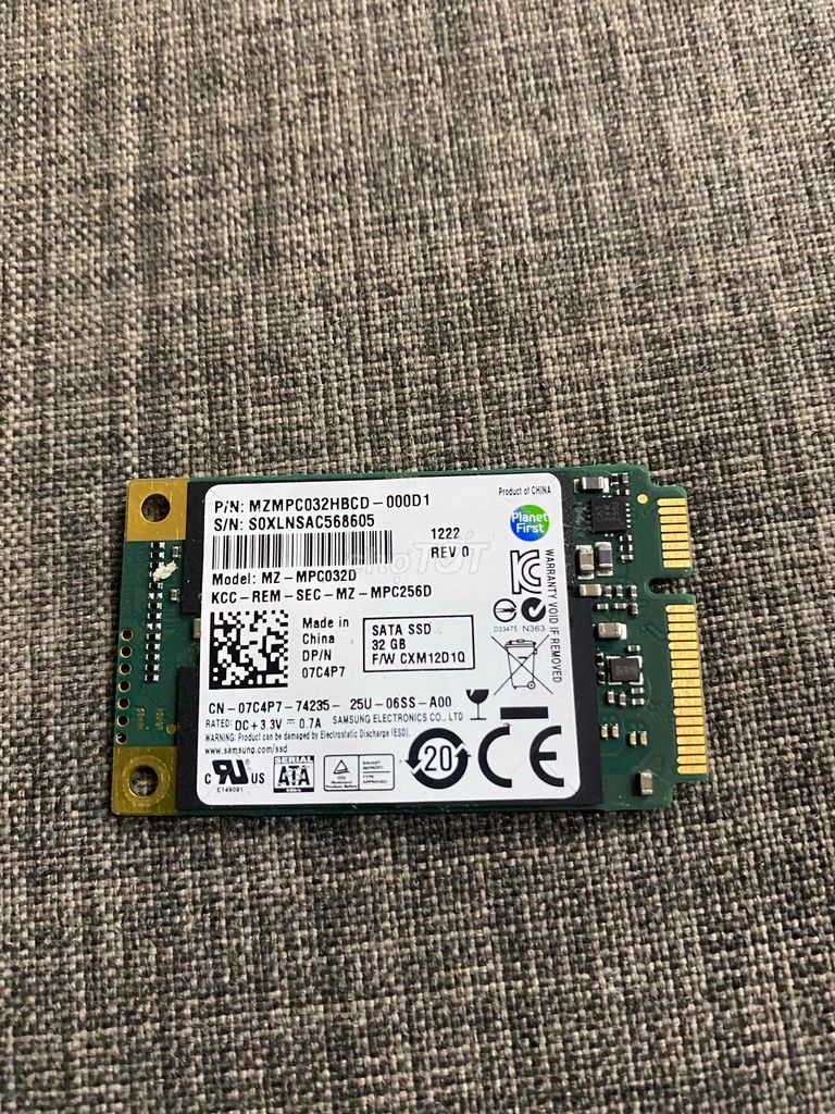 Ssd Msata 32G samsung zin chuẩn