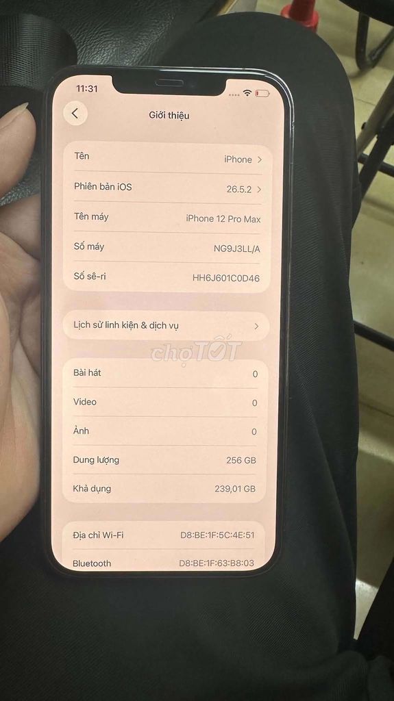 Apple iPhone 12 Pro Max 256GB Đã qua sử dụng. Mua bán Điện thoại tại Huyện Gia Lâm Hà Nội được đăng bởi Quang Cuốn hình 1