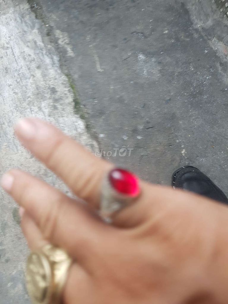 Nhẫn Bạc Unisex Size 15mm Đỏ. Mua bán Phụ kiện thời trang khác tại Quận 3 Tp Hồ Chí Minh được đăng bởi nguyensinhduc 012345 hình 1