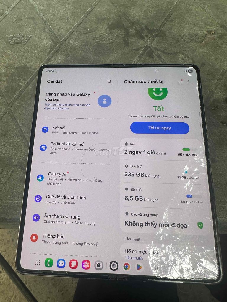 Samsung Galaxy Z Fold 4 256GB Trắng. Mua bán Điện thoại tại Quận Bình Tân Tp Hồ Chí Minh được đăng bởi minh nguyen hình 1