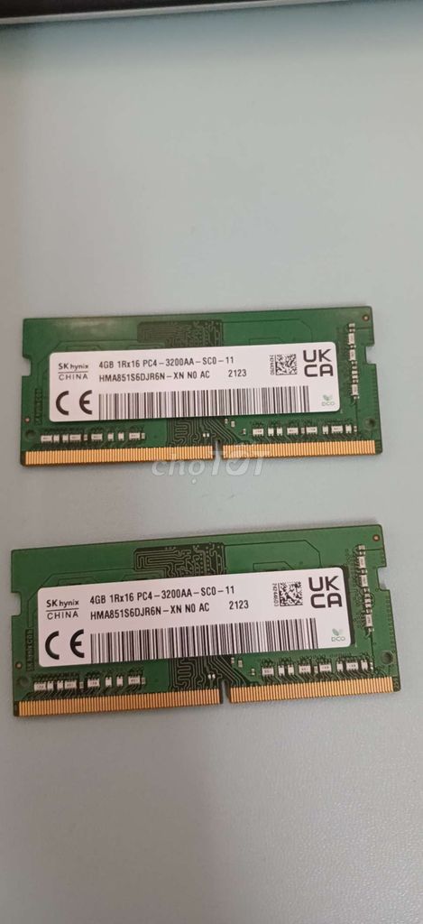 Pass 2 thanh ram 4gb dùng cho laptop HP