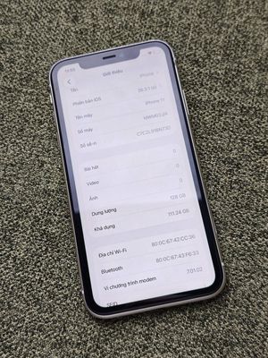 Apple iPhone 11 128GB Trắng Đã sử dụng
