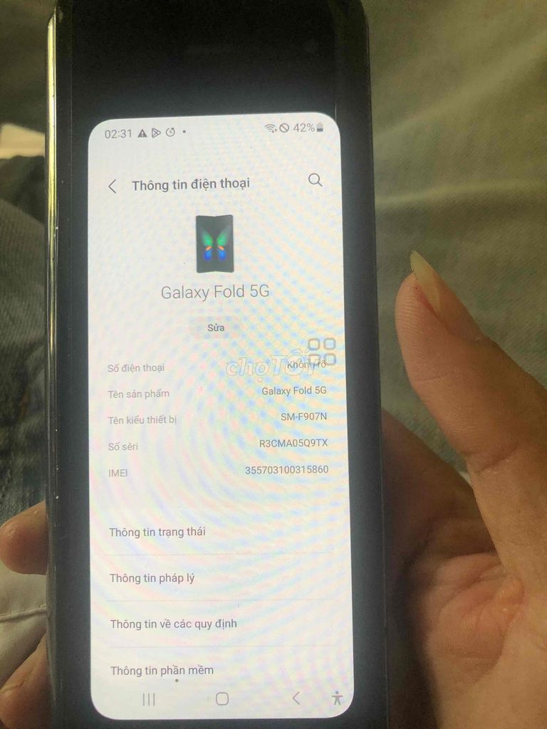 Samsung Galaxy Fold 5G 512GB. Mua bán Điện thoại tại Huyện Long Hồ Vĩnh Long được đăng bởi Đồ cũ đủ loại điện thoại loa anply máy tính hình 1