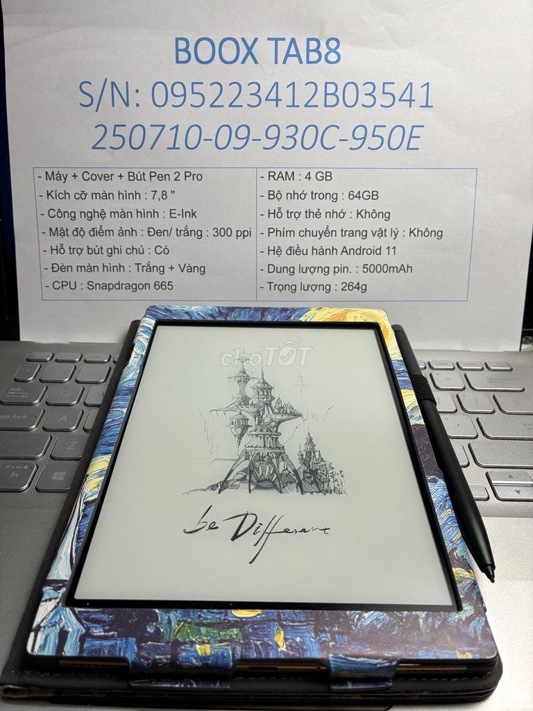 Máy đọc sách Onyx Boox Tab 8 kèm cover và bút pen2. Mua bán Máy tính bảng tại Huyện Quốc Oai Hà Nội được đăng bởi Nguyễn Thị Thu Trang hình 2