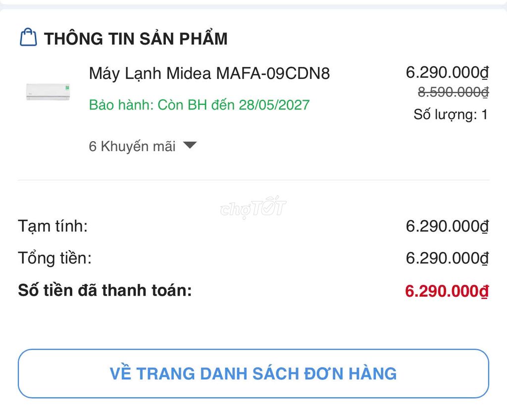 Máy lạnh Media MAFA-09CDN8