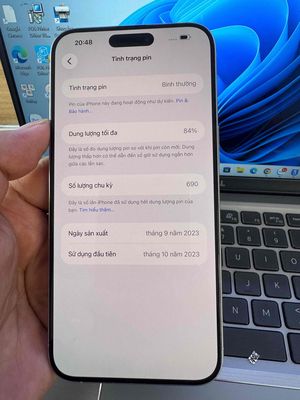 iPhone 15 Pro Max 256GB Trắng Đã sử dụng
