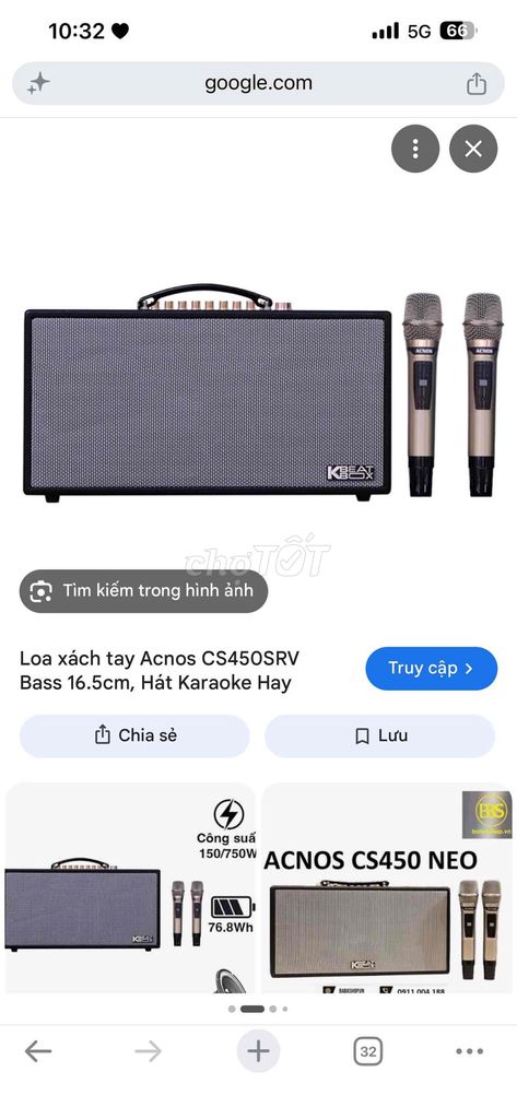 Loa xách tay Acnos CS450SRV Đen. Mua bán Tivi, Âm thanh tại Quận Gò Vấp Tp Hồ Chí Minh được đăng bởi hiền hình 1