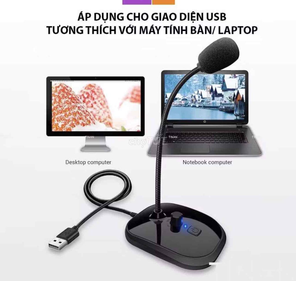 Microphone Tinan SK30 Đen USB, Jack 3.5mm. Mua bán Tivi, Âm thanh tại Quận Ninh Kiều Cần Thơ được đăng bởi Thanh An hình 1