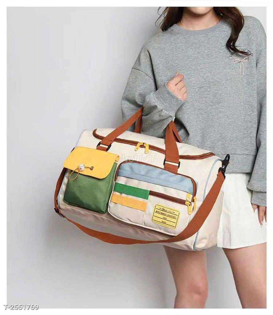 TÚI DU LỊCH PHỐI MÀU CUTE SIZE 44CM. Mua bán Túi xách tại Huyện Phú Xuyên Hà Nội được đăng bởi Đức Linh hình 1