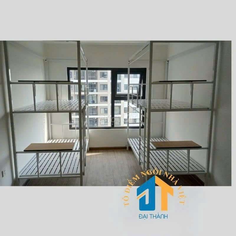 GIƯỜNG 2 TẦNG 1M VUÔNG 4×4 CÓ KHUNG RÈM+BÀN HỌC. Mua bán Giường, chăn ga gối nệm tại Quận Tân Phú Tp Hồ Chí Minh được đăng bởi NỘI THẤT ĐẠI THÀNH hình 1