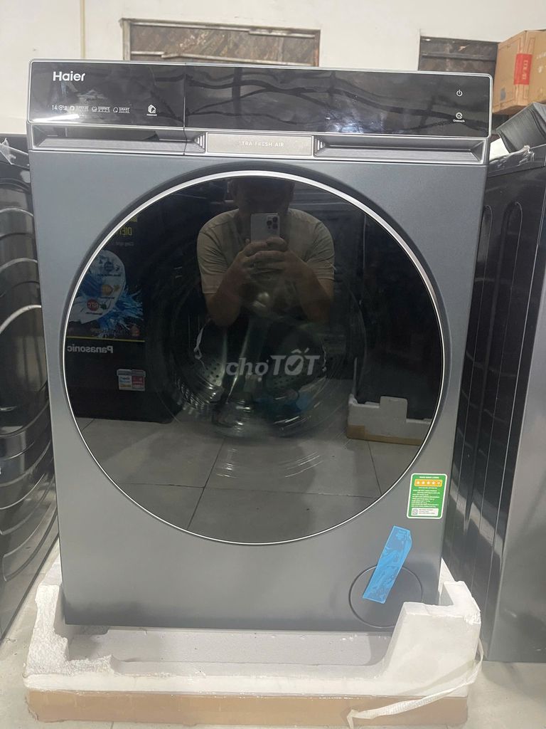 Máy giặt Haier Xám Kim loại. Mua bán Máy giặt tại Huyện Thanh Oai Hà Nội được đăng bởi Chợ Đồ Cũ Trần Hùng hình 1