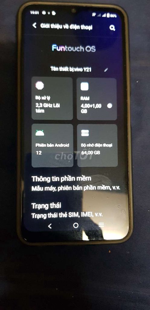 Vivo Y21 4GB/64GB Android 12. Mua bán Điện thoại tại Thành phố Thủ Đức Tp Hồ Chí Minh được đăng bởi Thức hình 1