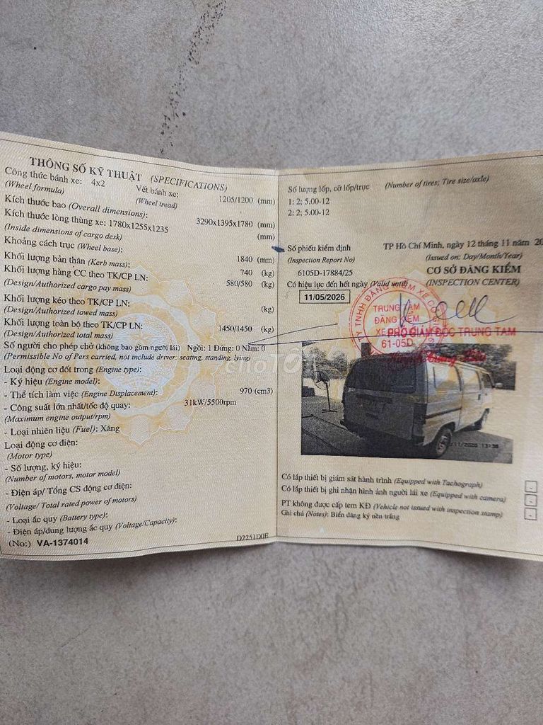 SUZUKI  VAN 2G 580KG SX 2016. Mua bán Xe tải, xe ben tại Thành phố Biên Hòa Đồng Nai được đăng bởi A chung hình 11
