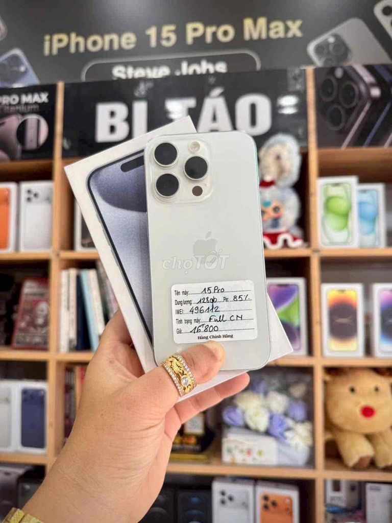Apple iPhone 15 Pro 128GB Bạc. Mua bán Điện thoại tại Thành phố Long Xuyên An Giang được đăng bởi Bi Táo Store hình 1