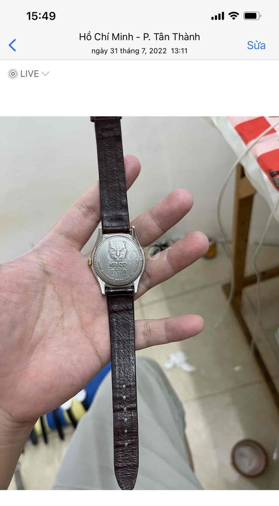 Đồng hồ Kenzo chính hãng bạc cao cấp xách tay Nhật