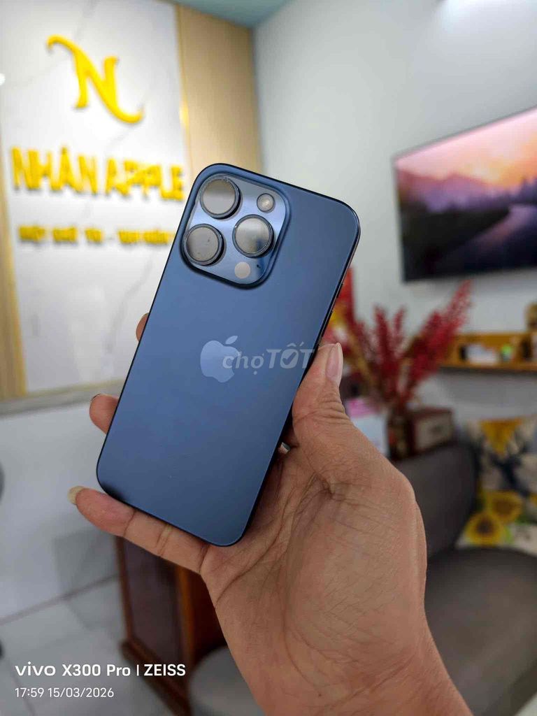 IPHONE 15 PRO 256gb XANH QT MỸ ZIN FULL PIN 100. Mua bán Điện thoại tại Thành phố Cà Mau Cà Mau được đăng bởi NHAN APPLE hình 1