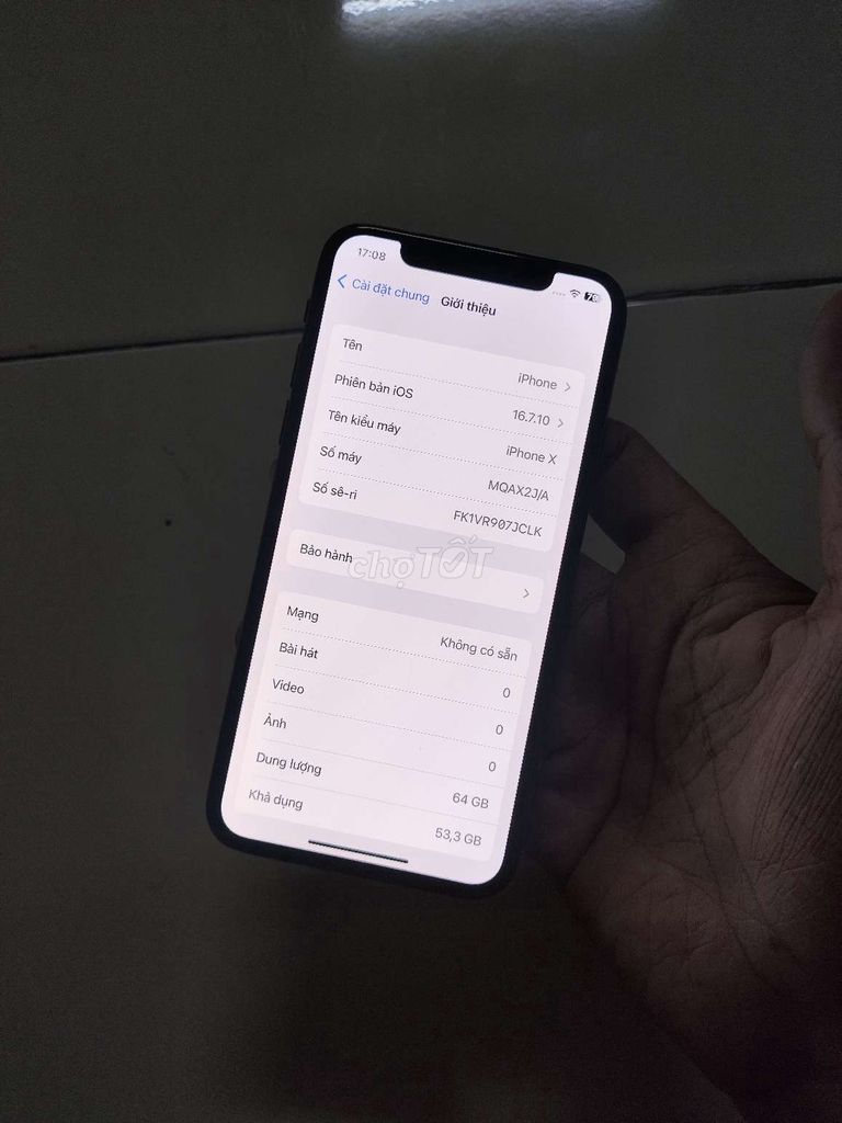 Iphone x 64gb Pin dung lượng cao