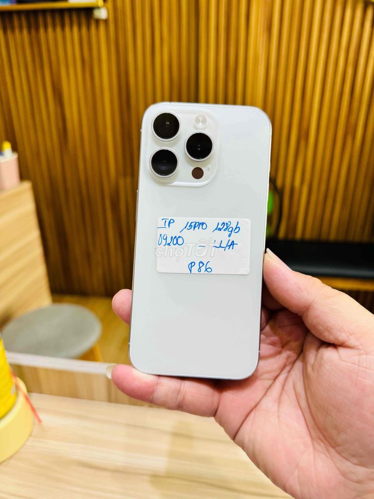 Apple iPhone 15 Pro 128GB Trắng LL/A Pin 86. Mua bán Điện thoại tại Quận 10 Tp Hồ Chí Minh được đăng bởi Phi Đăng Sơn Store hình 1