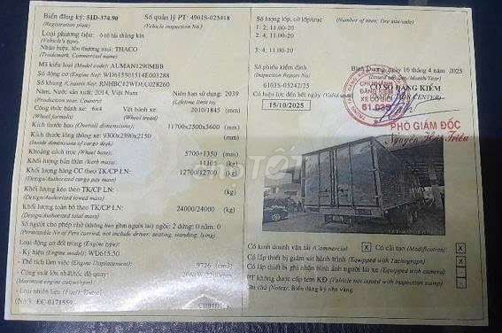 Auman 3 chân cầu thật 2014, thùng kín, cực zin. Mua bán Xe tải, xe ben tại Quận 12 Tp Hồ Chí Minh được đăng bởi Lê văn Khoa  hình 1