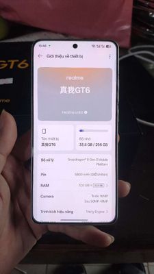 Realme gt6 full box mới k snap8 gen 3 siêu mạnh .. Mua bán Điện thoại tại Huyện Lạng Giang Bắc Giang được đăng bởi huân