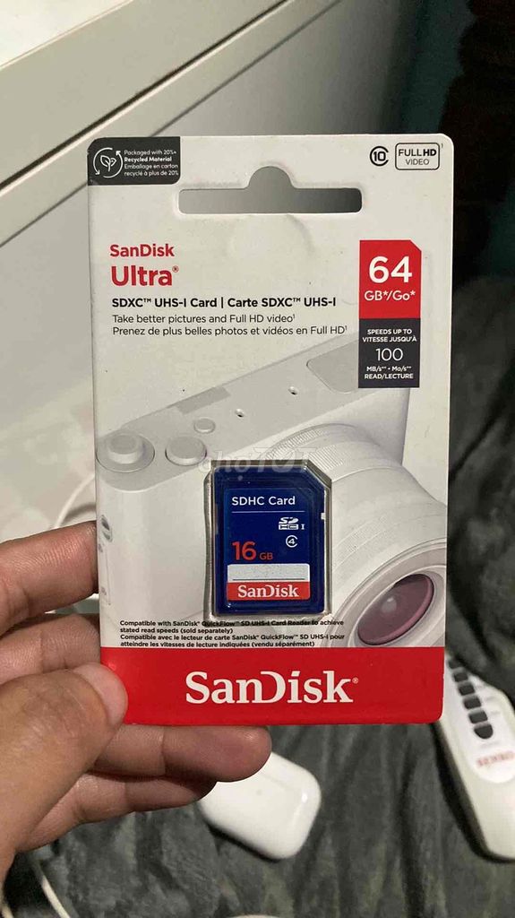 Thẻ nhớ SanDisk Ultra SDHC 16GB. Mua bán Phụ kiện (Màn hình, Chuột...) tại Thành phố Pleiku Gia Lai được đăng bởi Uy Vũ hình 1