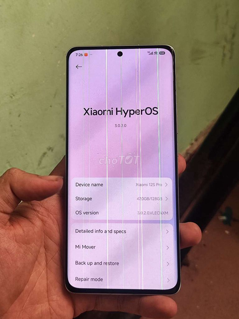 Xiaomi 12S Pro 128GB Tím Đã sử dụng. Mua bán Điện thoại tại Huyện Hóc Môn Tp Hồ Chí Minh được đăng bởi Long Lê hình 1