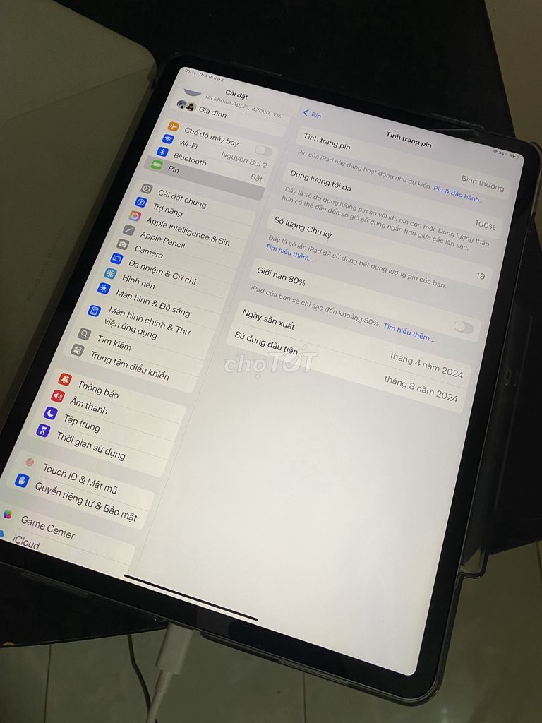 Bán nhanh iPad air 6 m2 wifi 128G TGDD