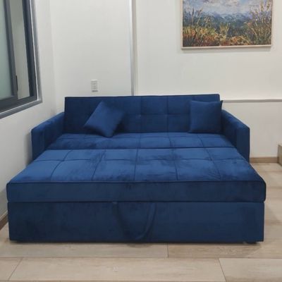 Ghế Sofa Giường Đa Năng Vải Nhung Xanh 1m9 x 1m8. Mua bán Bàn ghế tại Quận 10 Tp Hồ Chí Minh được đăng bởi Phan Khuê