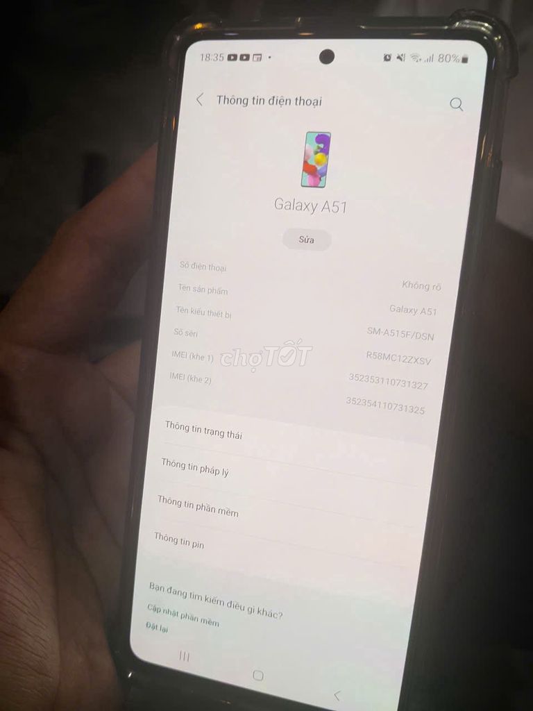 Samsung A51 6GB/128GB. Mua bán Điện thoại tại Quận Tân Bình Tp Hồ Chí Minh được đăng bởi Van Tan hình 1