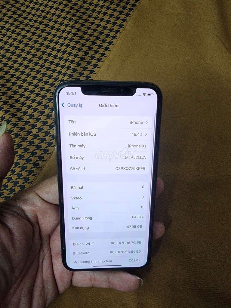 Iphone Xs quốc tế 64gb màn zin truetone face id ok. Mua bán Điện thoại tại Thành phố Thủ Đức Tp Hồ Chí Minh được đăng bởi binphone hình 4