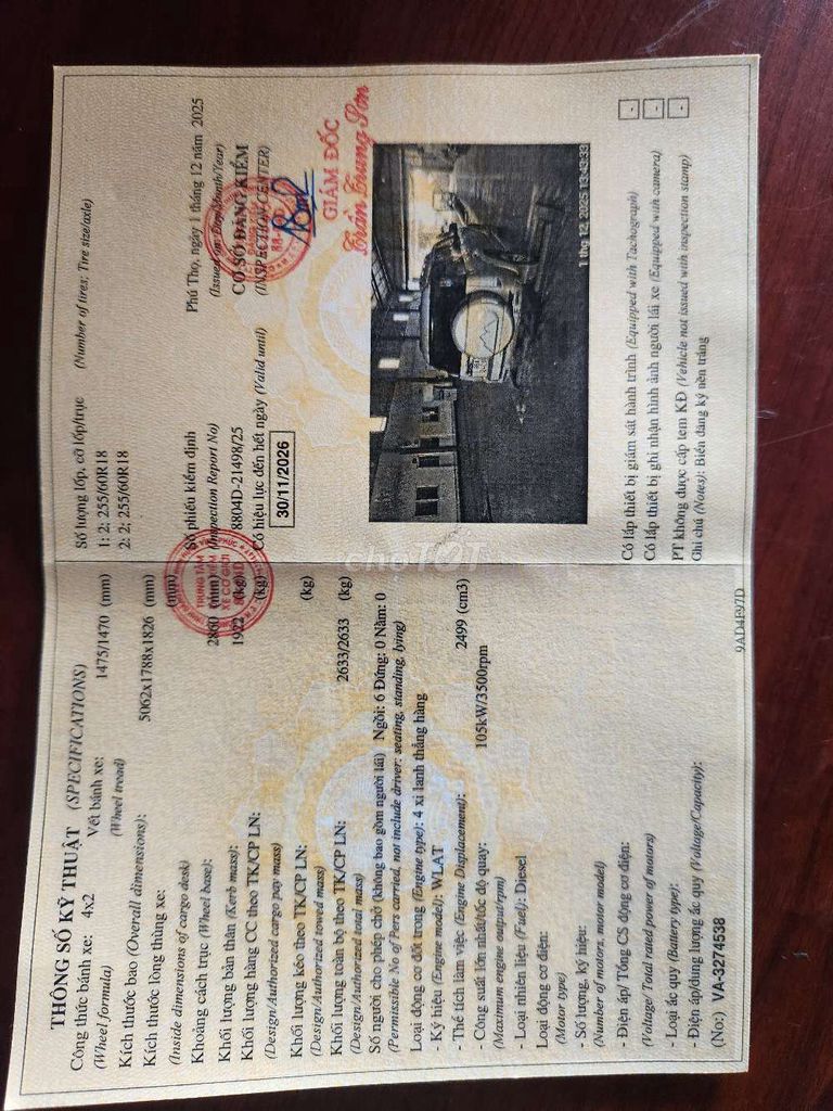 3 125 2011 2.5L 4x2 AT - 200000 km. Mua bán Ô tô tại Thành phố Vĩnh Yên Vĩnh Phúc được đăng bởi Thái minh hình 20