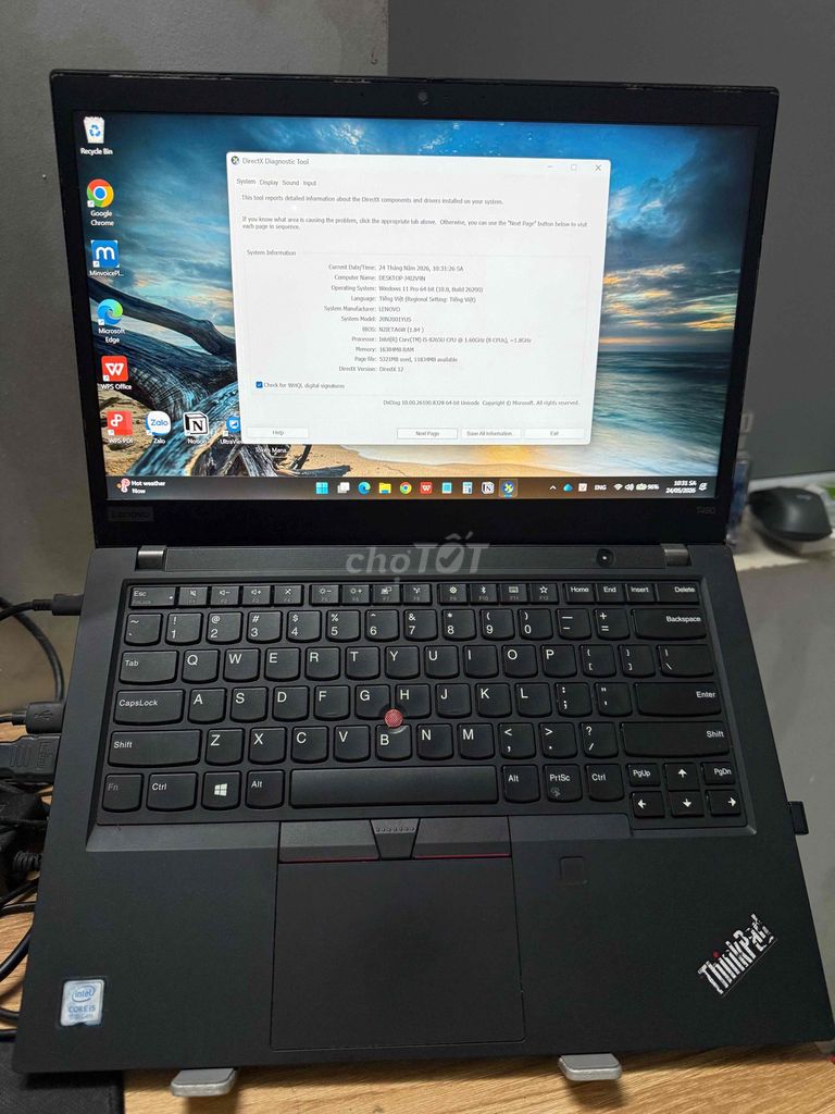 Lenovo ThinkPad T490 i5-8365U 16GB/256GB. Mua bán Laptop tại Huyện Bình Sơn Quảng Ngãi được đăng bởi Hung hình 1