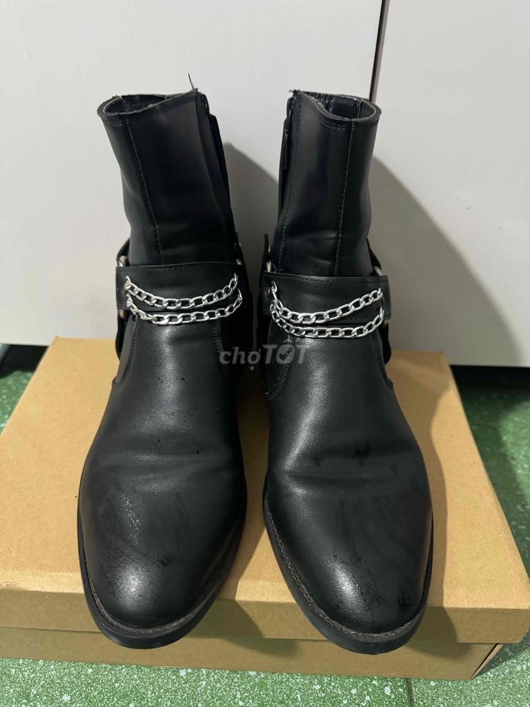 Giày cổ cao nam Da Đen size 40. Mua bán Giày dép tại Quận Bình Thuỷ Cần Thơ được đăng bởi Lâm Hoàng Phat hình 1